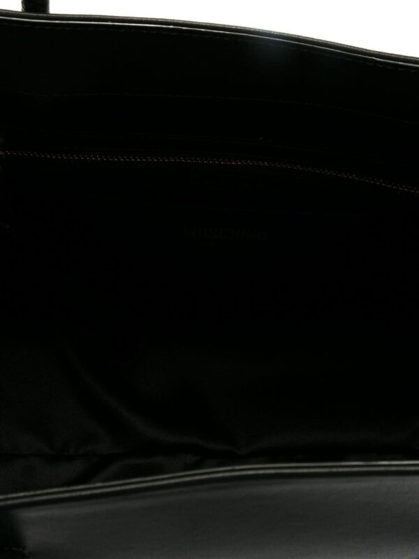 Moschino Logo print square tote