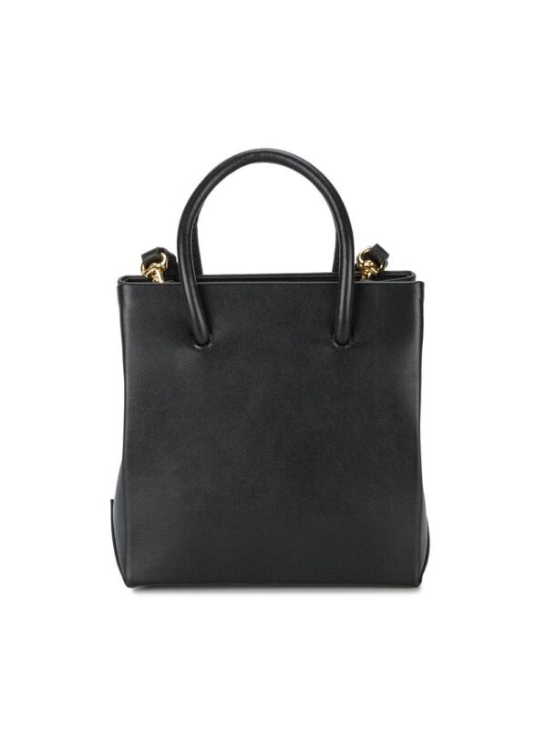 12227894_10546786_1000.jpg Moschino Black logo print leather tote bag