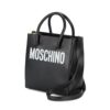 12227894_10546789_1000.jpg Moschino Black logo print leather tote bag
