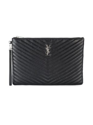 Saint Laurent  Monogram matelassé pouch