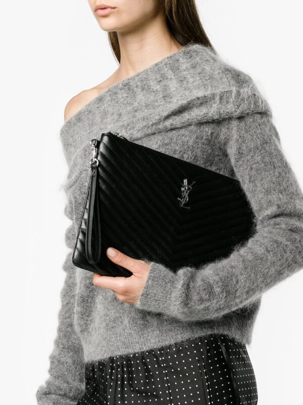 Saint Laurent  Monogram matelassé pouch