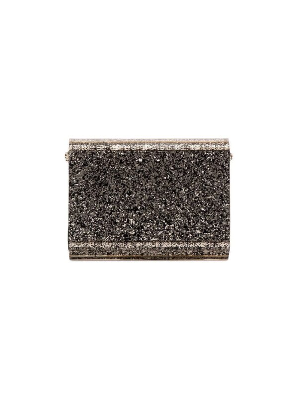 Jimmy Choo metallic Candy glitter envelope clutch