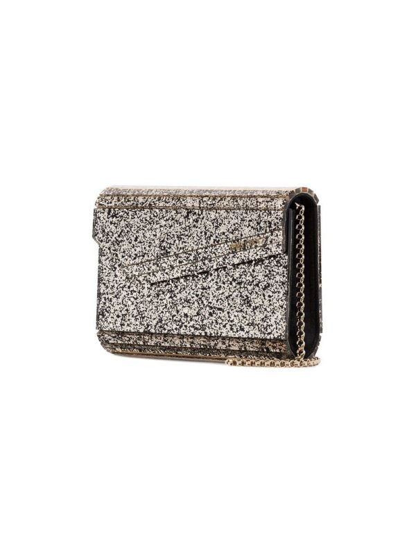 Jimmy Choo metallic Candy glitter envelope clutch