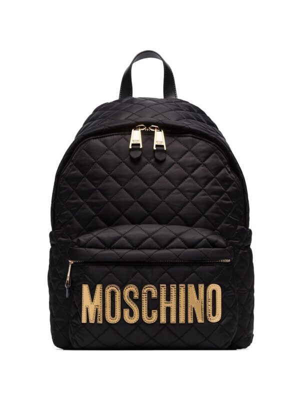14343310_24312303_1000.jpg Moschino quilted logo-plaque backpack