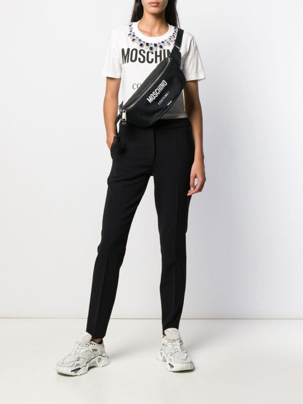 Moschino logo print belt bag