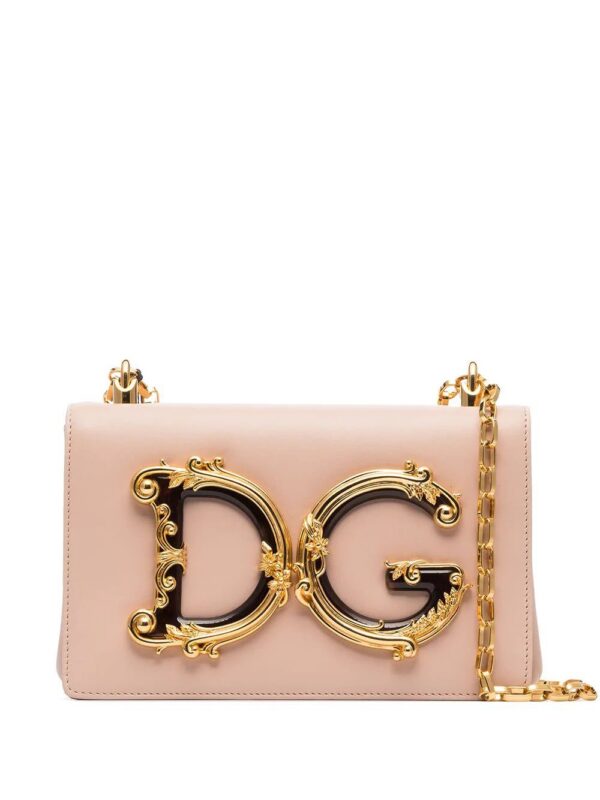 14577747_24492920_1000.jpg Dolce & Gabbana DG Girls logo-embellished leather shoulder bag