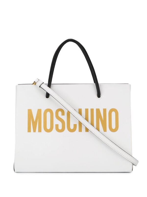 14760332_23585137_1000.jpg Moschino square logo-print tote bag
