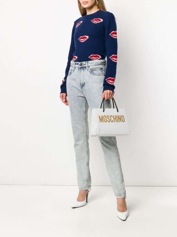 14760332_23585138_1000.jpg Moschino square logo-print tote bag