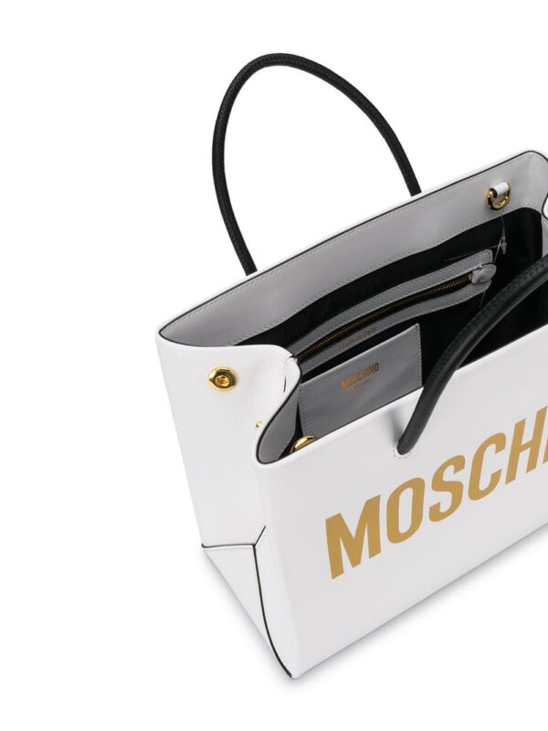 14760332_23585142_1000.jpg Moschino square logo-print tote bag