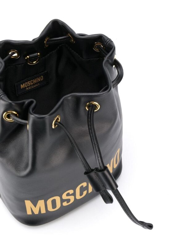 14760350_23585201_1000.jpg Moschino logo-print bucket bag