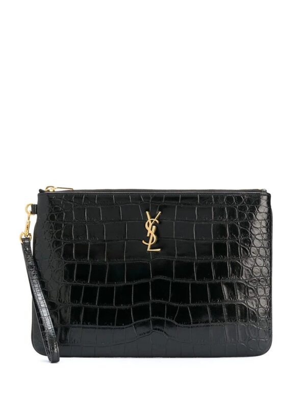 15306898_28790994_1000.jpg Saint Laurent crocodile-embossed tablet-holder pouch bag