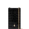15341130_28738325_1000.jpg Alexander McQueen skull-plaque crocodile-effect phone pouch 16x9.5cm