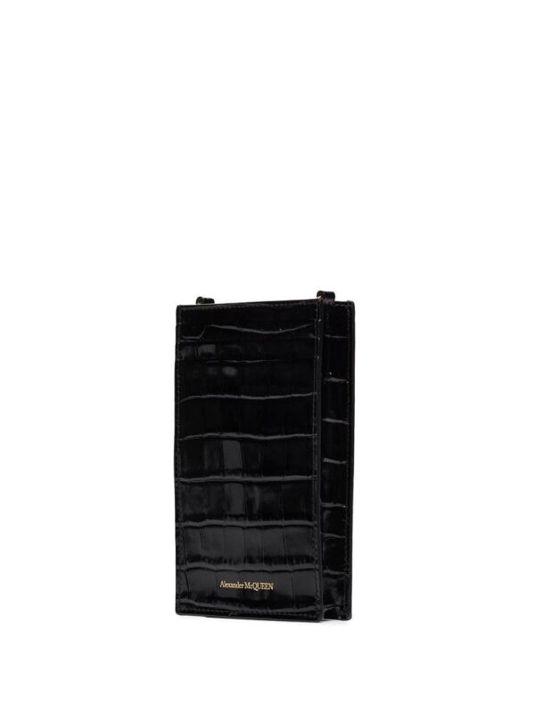15341130_28738330_1000.jpg Alexander McQueen skull-plaque crocodile-effect phone pouch 16x9.5cm