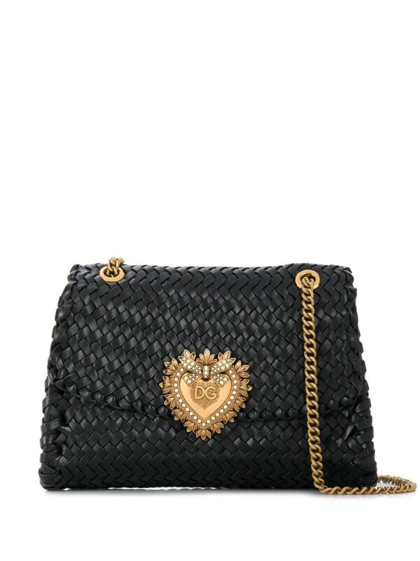 15518096_28133752_1000.jpg Dolce & gabbana logo-plaque woven shoulder bag