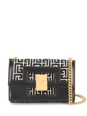15700198_29057451_1000.jpg Balmain small 1945 Heritage monogram jacquard bag