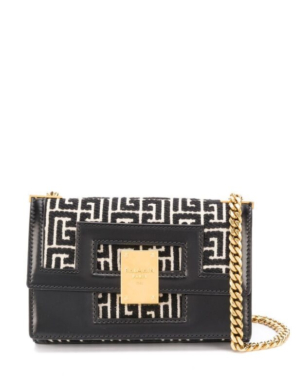 15700198_29057451_1000.jpg Balmain small 1945 Heritage monogram jacquard bag