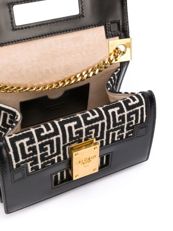 15700198_29057452_1000.jpg Balmain small 1945 Heritage monogram jacquard bag