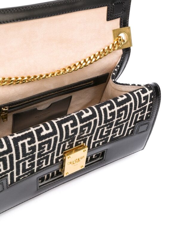 15700215_29057459_1000.jpg Balmain medium 1945 Heritage monogram jacquard bag