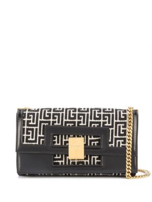 15700215_29061077_1000.jpg Balmain medium 1945 Heritage monogram jacquard bag