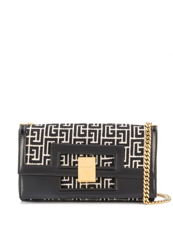 15700215_29061077_1000.jpg Balmain medium 1945 Heritage monogram jacquard bag