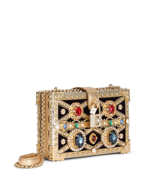 Dolce & Gabbana Dolce Box bejewelled top-handle bag