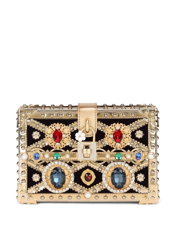 Dolce & Gabbana Dolce Box bejewelled top-handle bag