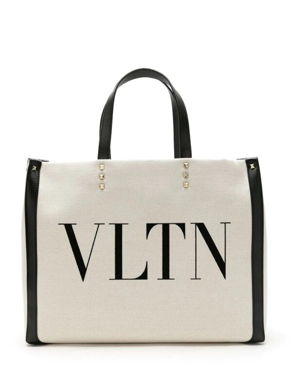 Valentino Garavani  VLTN logo canvas tote Bag