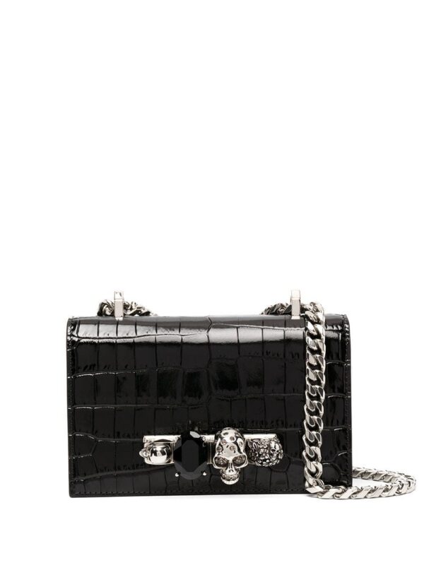 15992528_29817113_1000.jpg Alexander McQueen mini Jewelled crocodile-embossed satchel