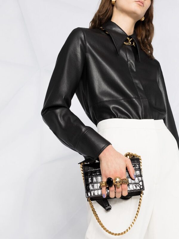 16087999_30243908_1000.jpg Alexander McQueen Jewelled crocodile-effect satchel