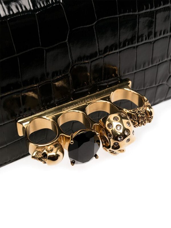 16087999_30243911_1000.jpg Alexander McQueen Jewelled crocodile-effect satchel