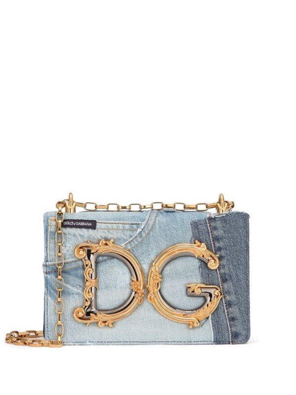 16091766_32260467_1000.jpg Dolce & Gabbana DG Girls patchwork-denim crossbody bag