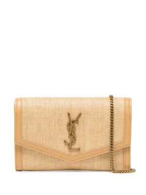 Saint Laurent  Uptown raffia shoulder bag