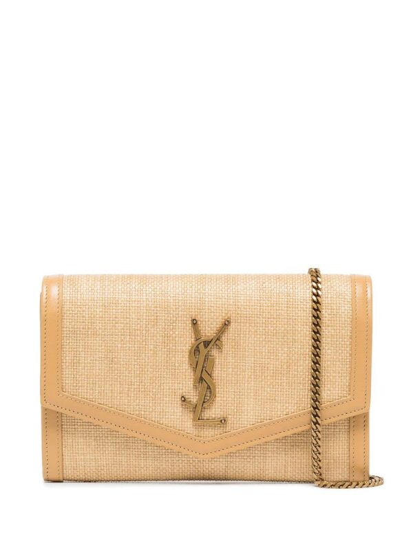 Saint Laurent  Uptown raffia shoulder bag