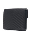 16635092_4abebbb6-ed6d-48bb-9449-b5fea55574d6_1000.jpg Saint Laurent logo-plaque chevron-quilt clutch bag