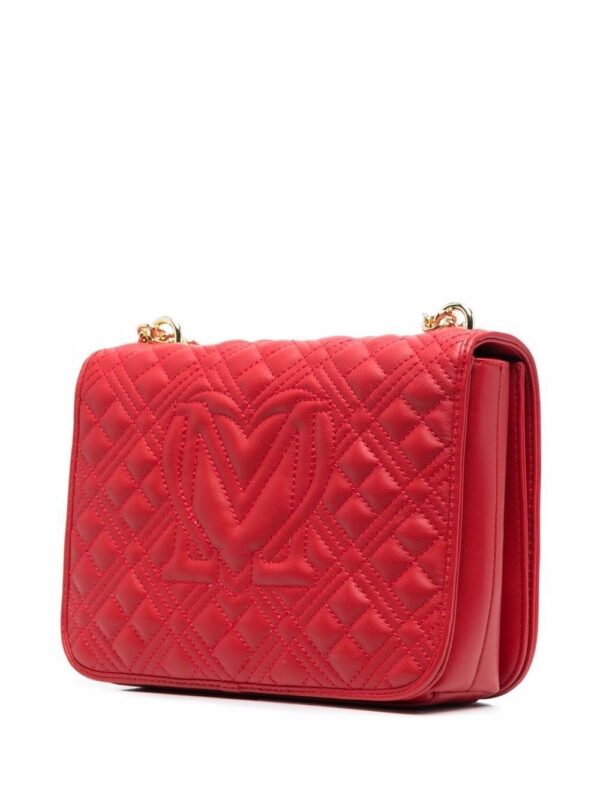 Love Moschino quilted logo-plaque shoulder bag