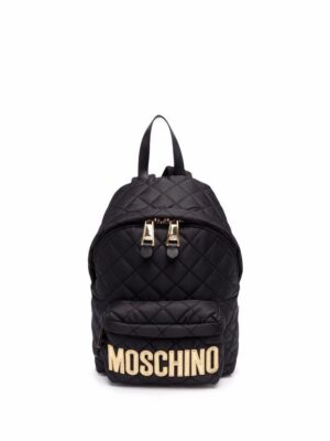 16948036_33854506_1000.jpg Moschino logo-plaque quilted backpack