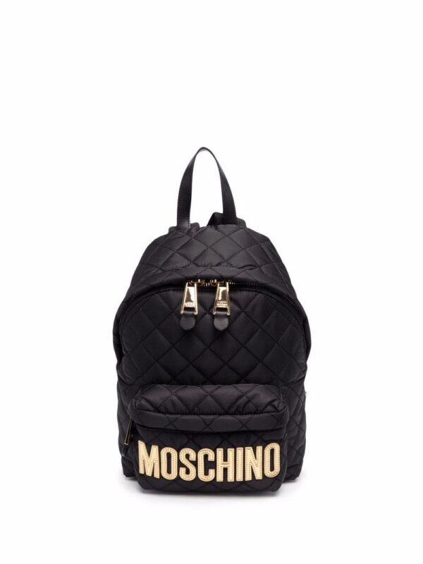 16948036_33854506_1000.jpg Moschino logo-plaque quilted backpack