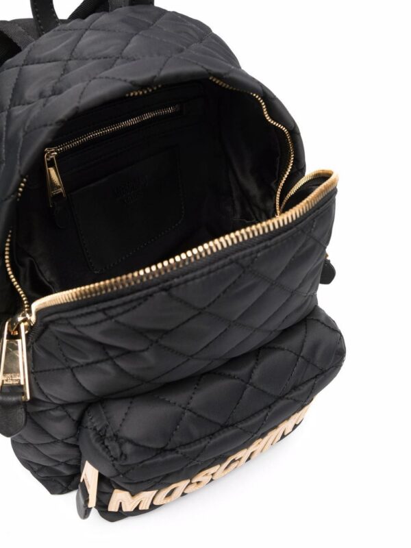 16948036_33854511_1000.jpg Moschino logo-plaque quilted backpack