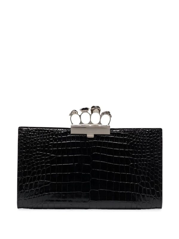 16987184_36279690_1000.jpg Alexander McQueen crocodile-embossed knuckleduster clutch