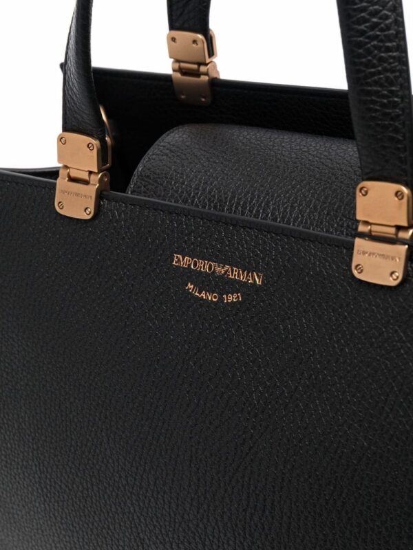 17085877_34574939_1000.jpg Emporio Armani logo-embossed pebbled tote bag