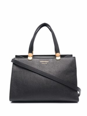 17085877_34575217_1000.jpg Emporio Armani logo-embossed pebbled tote bag