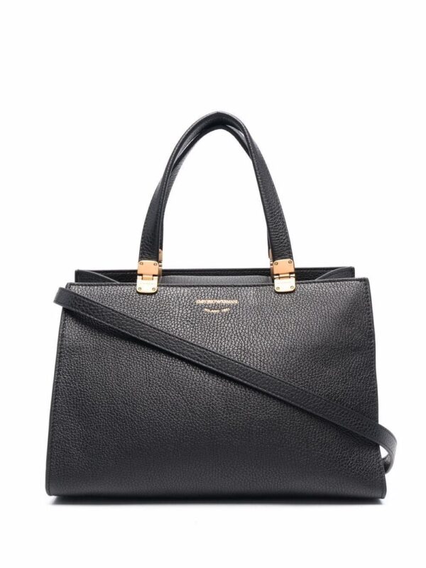 17085877_34575217_1000.jpg Emporio Armani logo-embossed pebbled tote bag