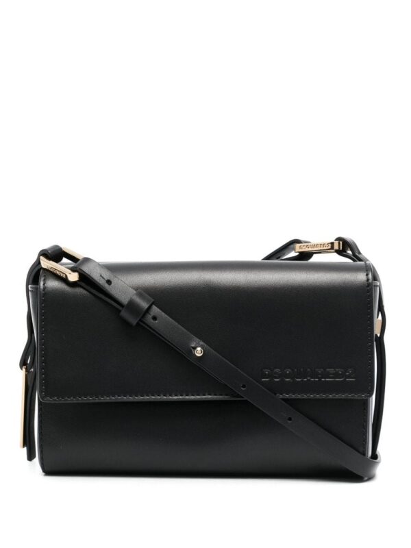 17151641_f457a1aa-58c1-4164-b1e7-8bb6b26ee403_1000.jpg DSQUARED2 logo-charm leather shoulder bag
