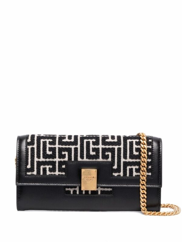 17239187_37010025_1000.jpg Balmain 1945 jacquard-monogram wallet