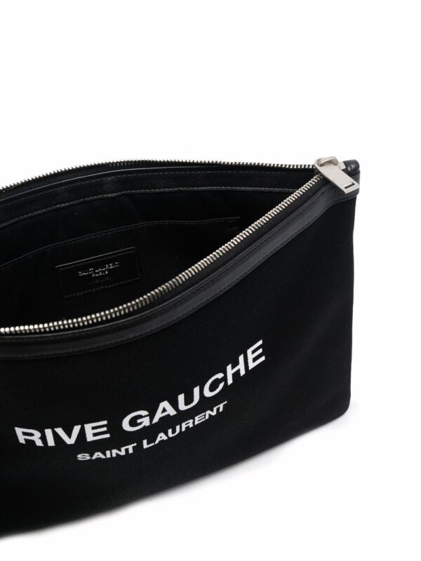 17255161_35363635_1000.jpg Saint Laurent Rive Gauche logo-print clutch