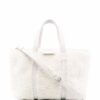 Balenciaga small Barbes East-West shearling shopper tote bag