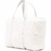 Balenciaga small Barbes East-West shearling shopper tote bag