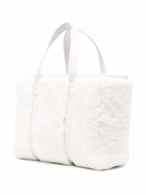 Balenciaga small Barbes East-West shearling shopper tote bag