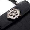 17353459_37206317_1000.jpg Philipp Plein Hexagon logo plaque tote bag