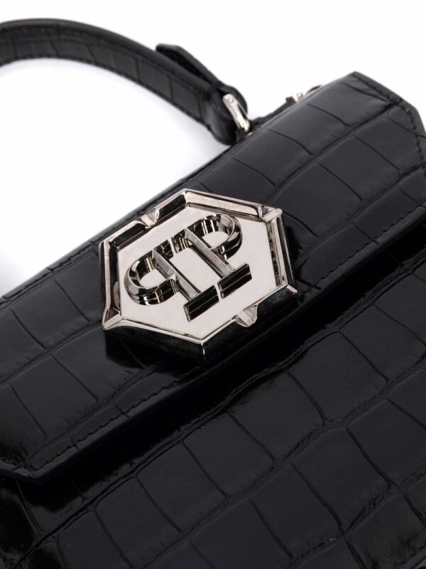 17353459_37206317_1000.jpg Philipp Plein Hexagon logo plaque tote bag